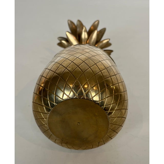 1970s Pineapple ice bucket in brass and steel For Sale - Image 11 of 12