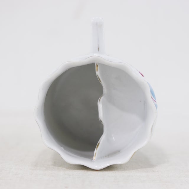 Set of Five Vintage Victorian Hand-Painted Porcelain Mugs For Sale - Image 12 of 12