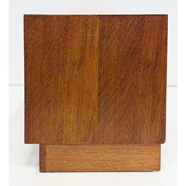 Brown Small Oak Danish Modern Brutalist Chests, Henning Kjaernulf Style, Pair For Sale - Image 8 of 10