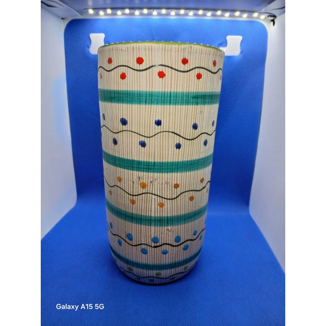 Bica Hand Painted Vase For Sale - Image 9 of 9
