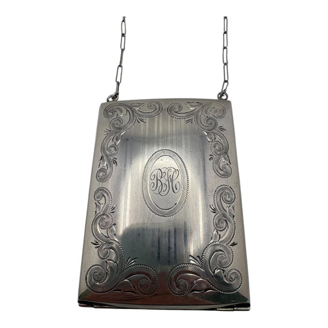 Antique Edwardian Sterling Silver Compact and Coin Purse For Sale