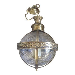 Visual Comfort Antique Brass Pendant Chandelier For Sale