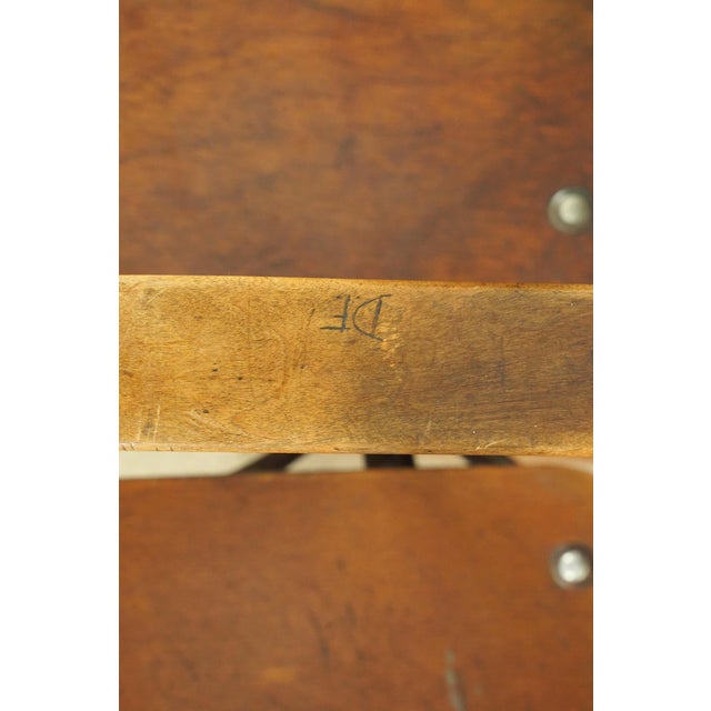 Mid 20th Century Vintage Folding Theater Seats Unit For Sale - Image 5 of 12