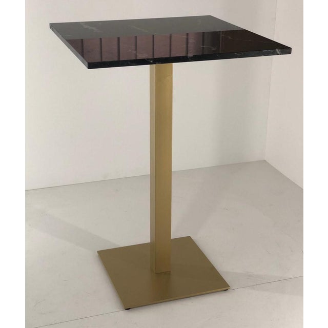 New Bistro High Table in Gilded Wrought Iron with Black Marble Top. Indoor & Out For Sale - Image 16 of 18