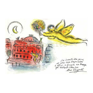 Marc Chagall Lithograph Homage a Garnier Signed 1966