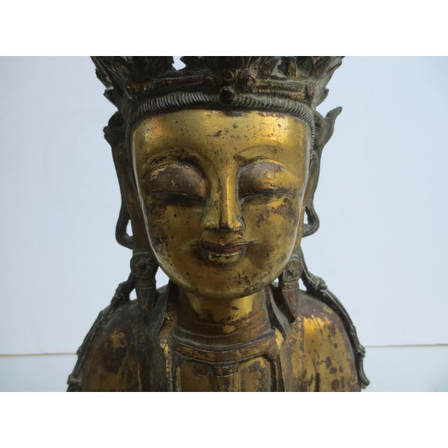 Ming Bronze Buddha Circa 16th-17th For Sale - Image 12 of 13