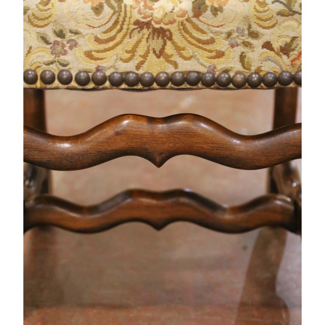Set of 10 Early 20th Century French Louis XIV Upholstered Oak Dining Chairs For Sale - Image 10 of 12