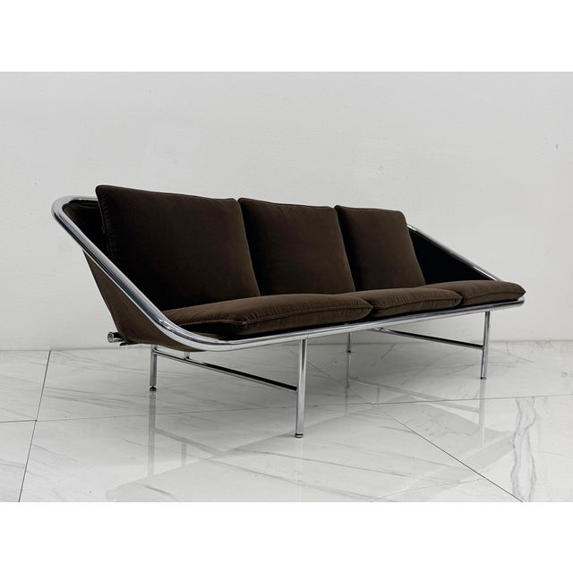 Rare George Nelson for Herman Miller Sling Sofa, Model 6832 in Rohleder Velvet For Sale - Image 10 of 11