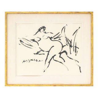 Reuben Nakian "Leda and the Swan" Ink on Paper For Sale