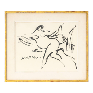 Reuben Nakian "Leda and the Swan" Ink on Paper