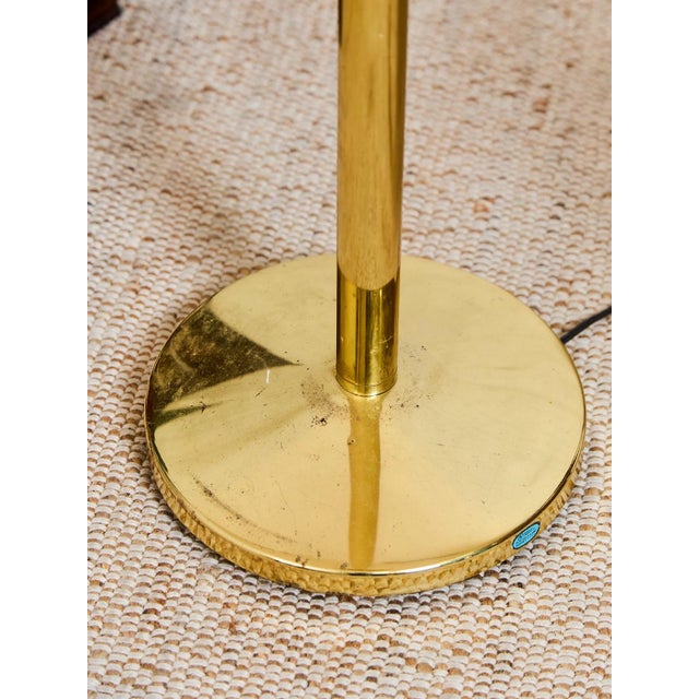 Mid 20th Century Brass Torchiere Lamp For Sale - Image 4 of 7