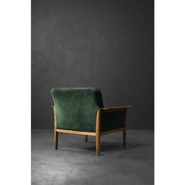 Vintage Norwegian Rosewood and Bottle Green Velour Sofa and Chair by Knut Sæter for Vatne Møbler, 1960s, Set of 2 For Sale - Image 10 of 18