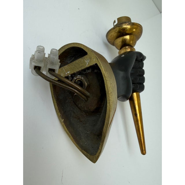 Nubian Hand Wall Sconce by John Devoluy For Sale - Image 9 of 10