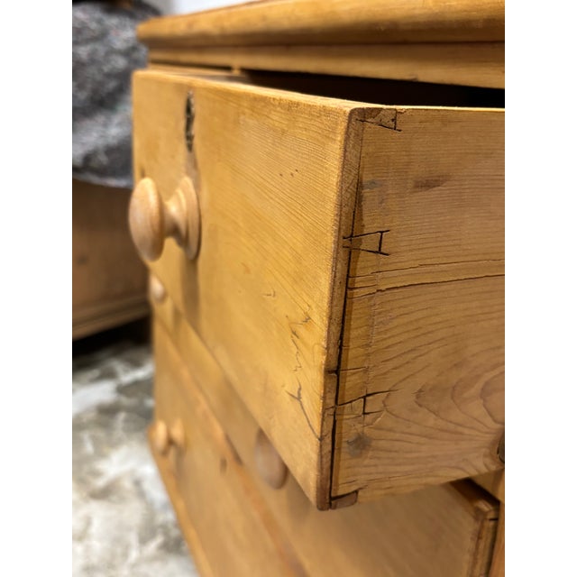 19th Century English Pine Chest of Drawer For Sale - Image 4 of 8