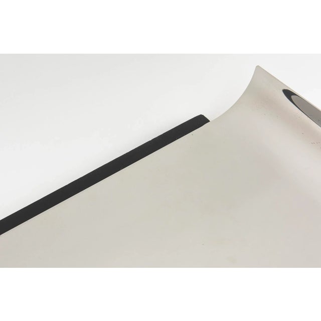Wood Vintage Stainless Steel and Black Wood Tray 1960's For Sale - Image 7 of 9