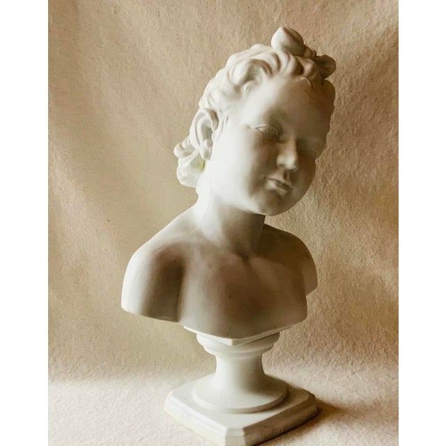 19th Century French Bisque Porcelain Bust of a Child For Sale - Image 6 of 18
