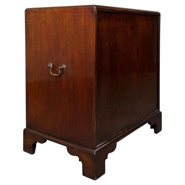 Small Antique Early 20th Century Campaign Chest of Drawers For Sale - Image 9 of 12