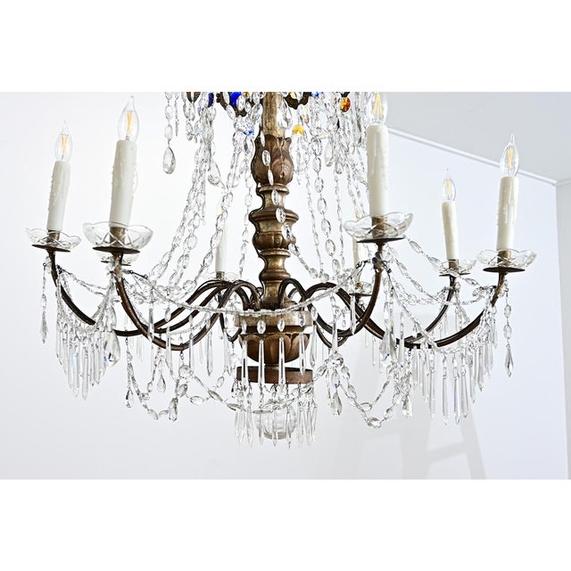 Italian 18th Century Massive Giltwood and Crystal Chandelier For Sale - Image 16 of 18