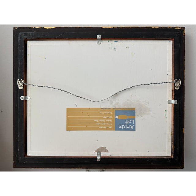 Late 20th Century Modern Impressionist Oil Painting of a Garden in Greens, Framed For Sale - Image 14 of 15