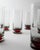 Vintage Grey Drinking Glasses with Red Stems, 1970s, Set of 6 For Sale - Image 4 of 11