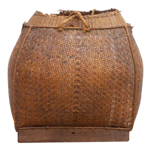 19th Century Rattan "Tharu" Basket From Nepal