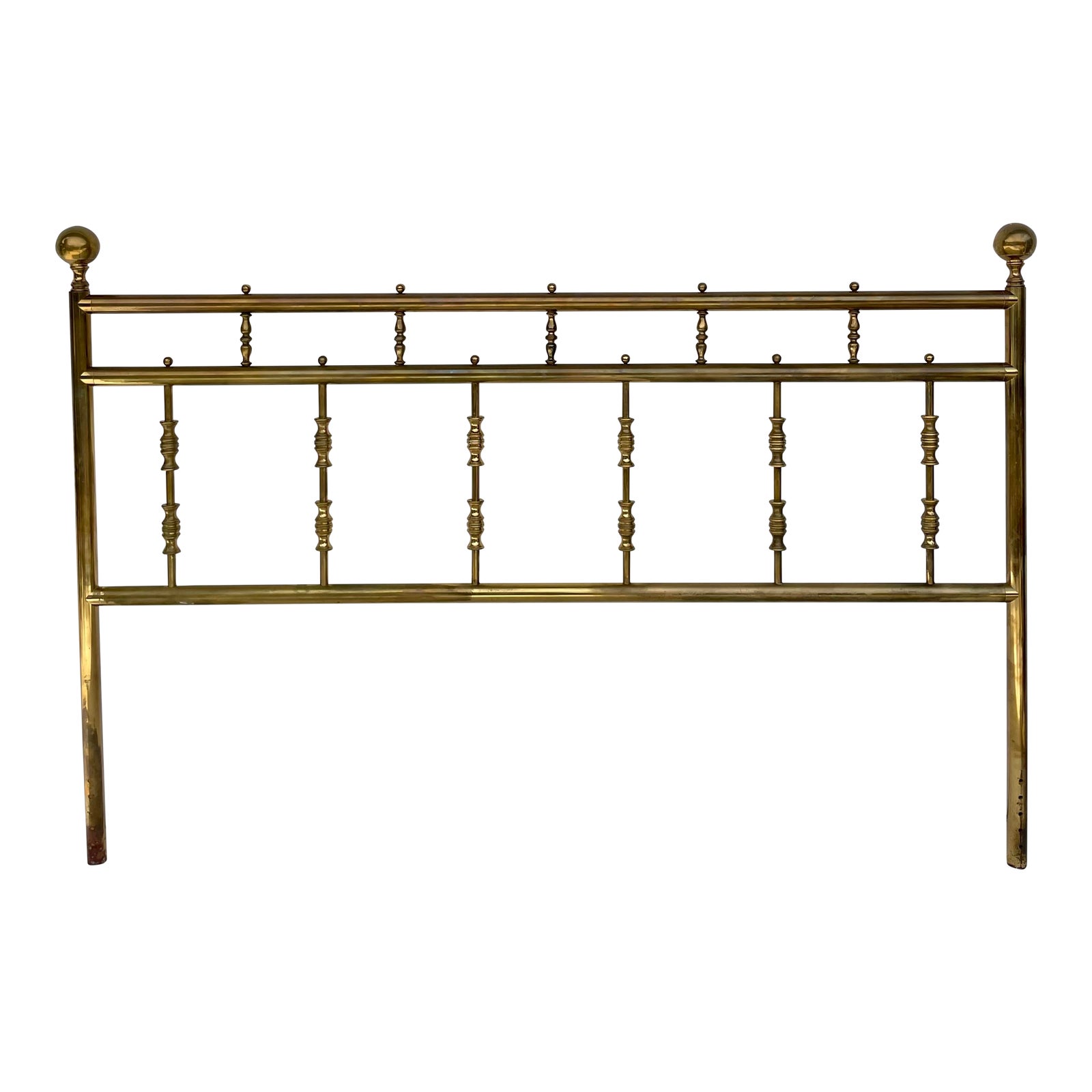 Antique brass headboard king cheap