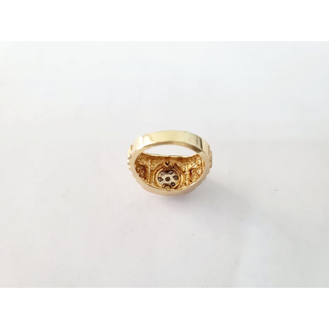 2020s Presdiential Style Diamond Ring .38cttw 14k Yellow Gold, Size 4 For Sale - Image 5 of 5