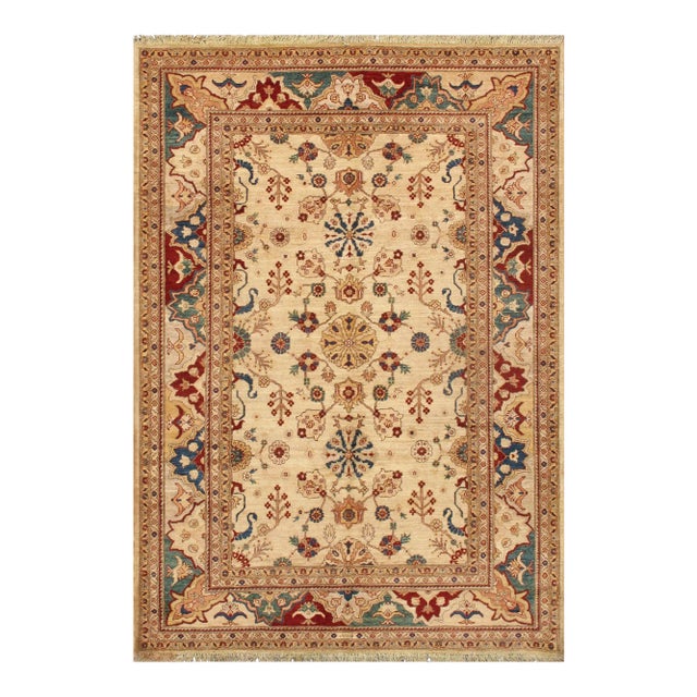 Pasargad Home Sultanabad Lamb's Wool Area Rug, 6' 3" X 8' 9", Ivory For Sale