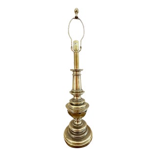 Vintage 1900s Stiffel Large Brass Lamp For Sale