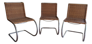 MR10 Chairs by Ludwig Mies Van Der Rohe for Thonet, Germany, 1960s, Set of 3