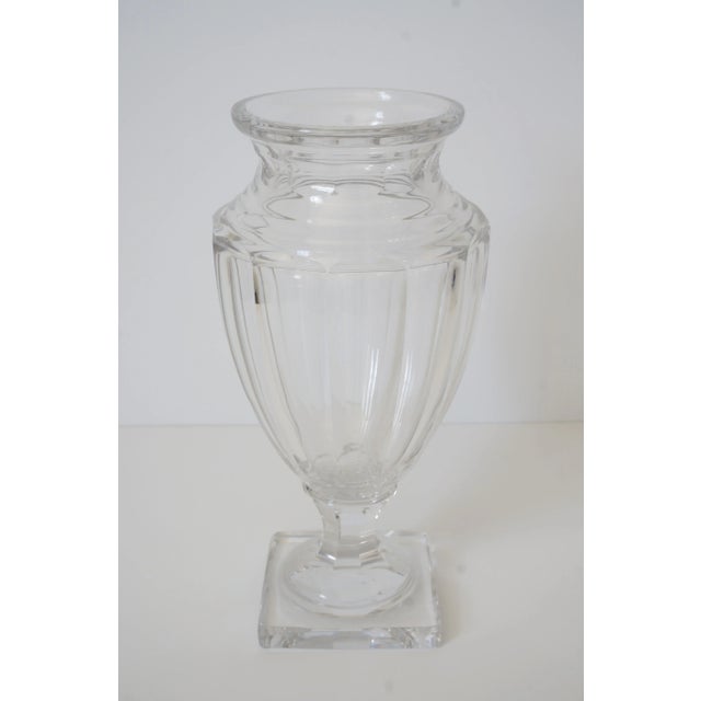 12"h Urn Vase 1940s Baccarat Style For Sale - Image 9 of 10