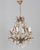 Hollywood Regency Italian Gilt Tôle Crystal Chandelier For Sale - Image 3 of 15