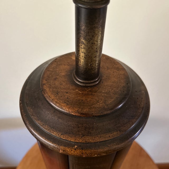 Vintage Column Design Frederick Cooper Trompe I’Oeil Book Motif Table Lamp For Sale - Image 9 of 12