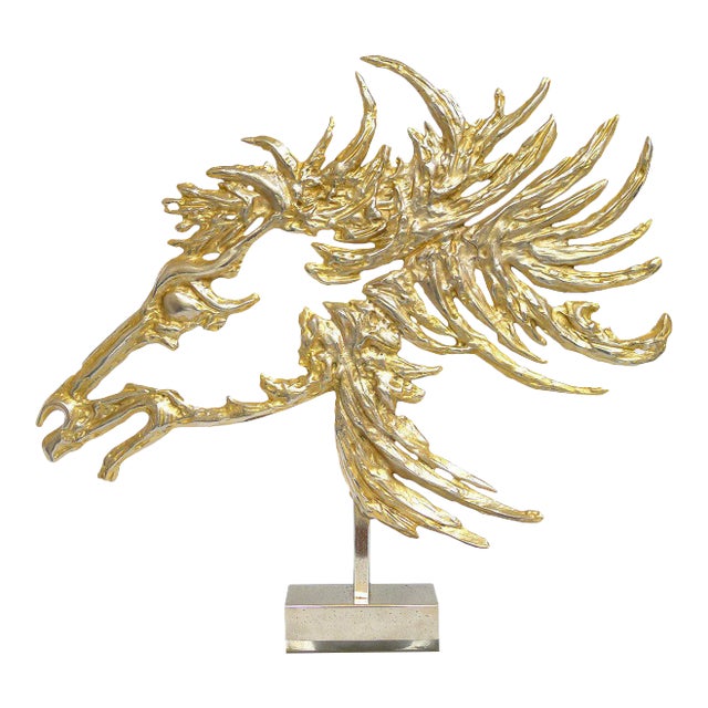 Brutalist "Cheval" Sculpture by Philippe Cheverny For Sale