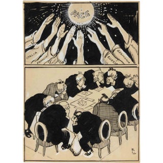 Gabriele Galantara, Peace, Mixed Media on Paper, Early 20th Century For Sale