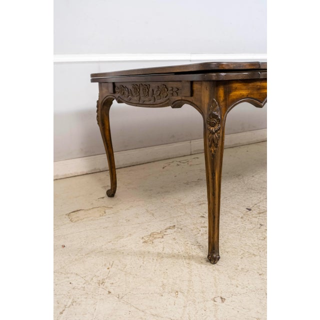 French Style Parquet Top Refractory Dining Room Table For Sale - Image 12 of 15