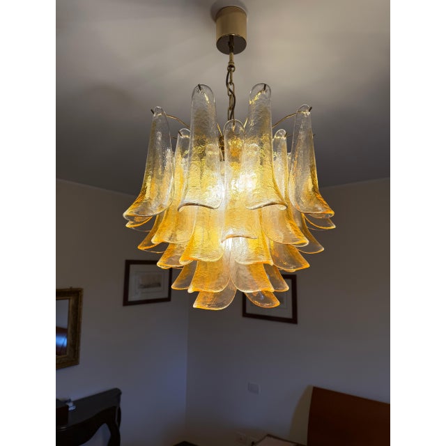 Murano Glass Chandelier attributed to Mazzega, 1970s For Sale - Image 8 of 10