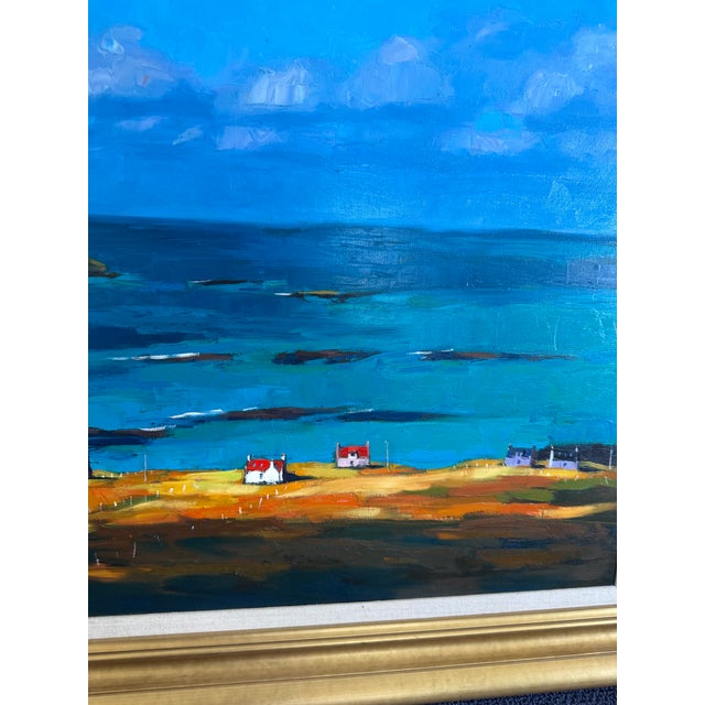 2020s Nigel Grounds Isle of Skye Oil on Board 38" X 38", Framed For Sale - Image 5 of 7