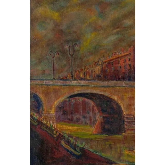 Oil on paper realized by Sirio Pellegrini in 1966. Hand signed and dated. Includes a wooden frame realized by the Artist...