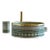 Ceramic Countertop Handmade Sink for Bathroom With Brass Rim For Sale