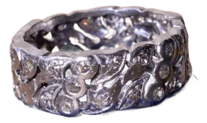 The Lambert: Antique Platinum & Diamond Eternity Band