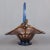 This piece is a magnificent hand-blown vintage art glass basket or centerpiece that embodies mid-century elegance. The...
