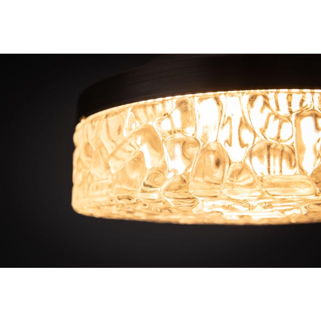 Vintage Pendant Light in Aluminium and Wood from Sölken Leuchten, 1960s For Sale - Image 10 of 11