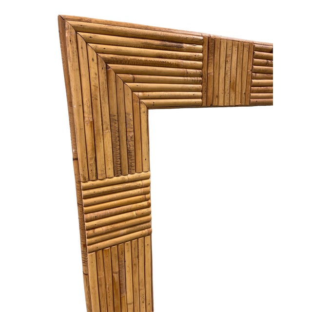 1960’s Rattan Bamboo Wall Mirror Chairish
