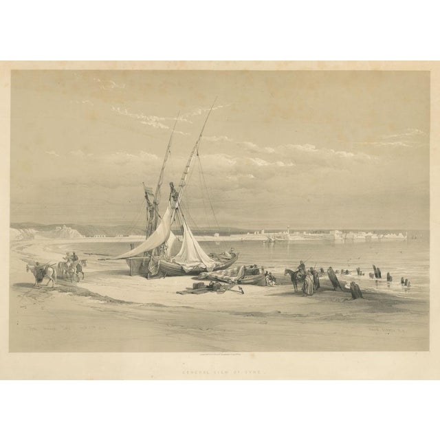 After D. Roberts, A View of Tyre, Lebanon, 1845, Print For Sale - Image 3 of 6