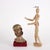 Sculpture in finely carved and polychrome patinated wood depicting a man's bust. Base covered in red velvet. This piece is...