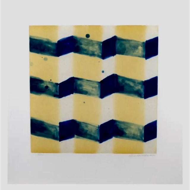 Ross Bleckner Ross Bleckner, Abstract Aquatint Etching Ross Bleckner Zig Zag lines New York Artist D Loop, 2002 For Sale - Image 4 of 7