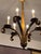 Paul Ferrante Paul Ferrante Antique Dutch Metal Leaf Iris Chandelier For Sale - Image 4 of 12