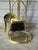 Hollywood Regency Vintage Solid Polished Brass 5-Piece Fireplace Tool Companion Set For Sale - Image 3 of 11