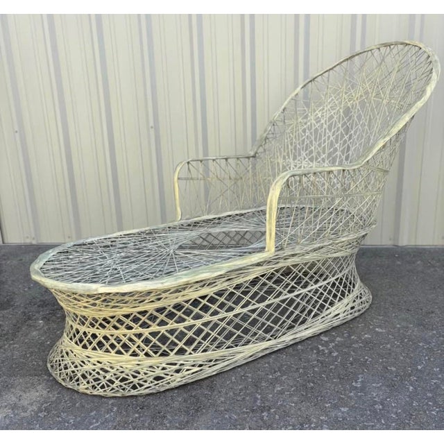 Vintage Spun Fiberglass Chaise Lounge Attributed to Russell Woodard , Mid-Century Modern For Sale - Image 9 of 11